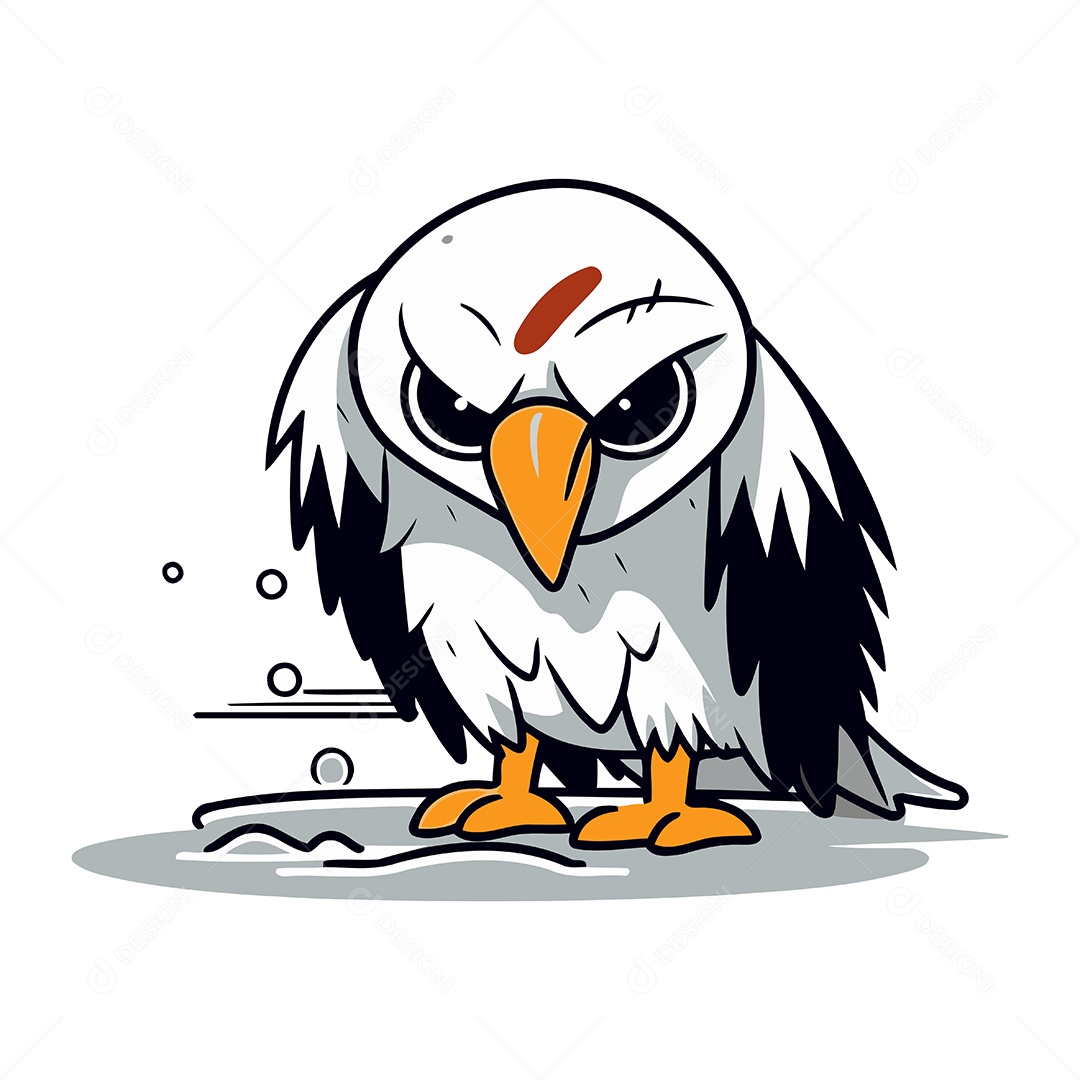 Águia de Desenho Animado Ilustração Vetor EPS