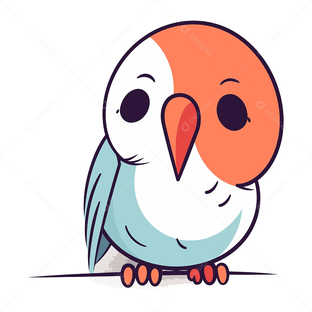 Coruja Fofa de Desenho Animado Ilustração Vetor EPS