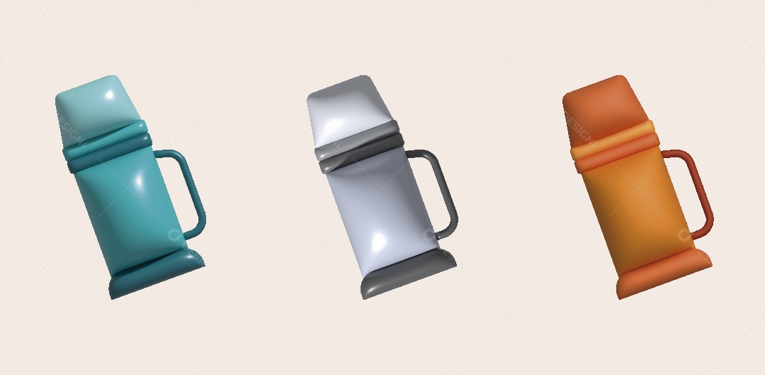 Garrafa de Café Ilustração 3D Vetor EPS