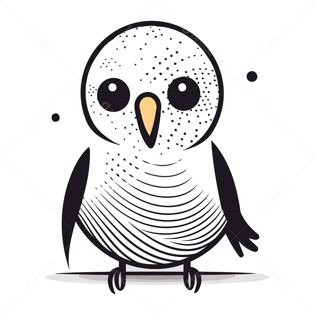 Coruja de Desenho Animado Ilustração Vetor EPS