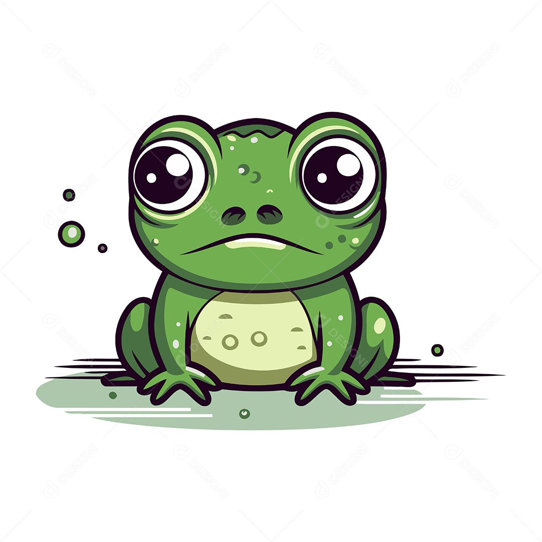 Sapo de Desenho Animado Ilustração Vetor EPS