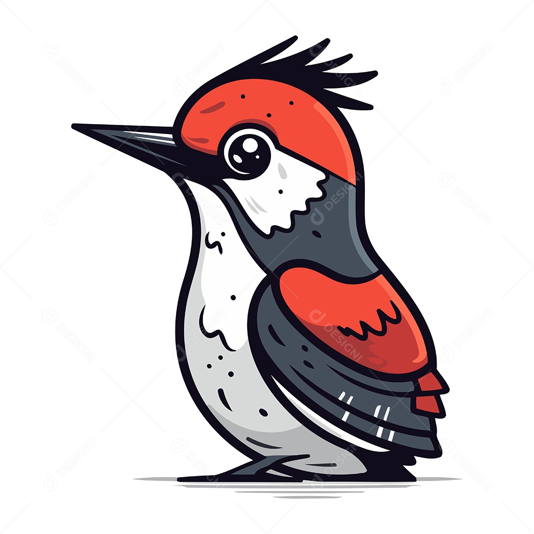 Pica Pau de Desenho Animado Ilustração Vetor EPS