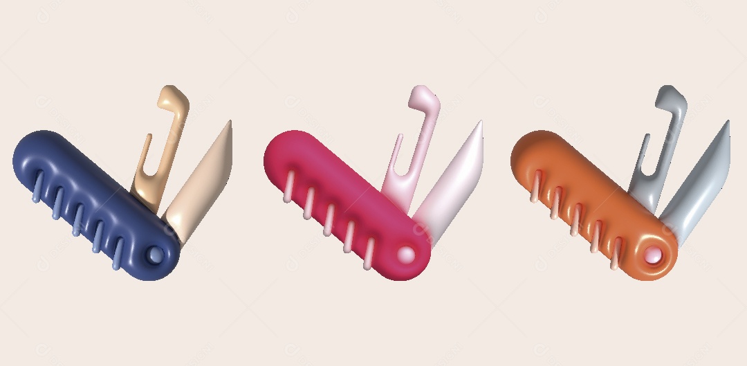 Canivete Suíço Ilustração 3D Vetor EPS