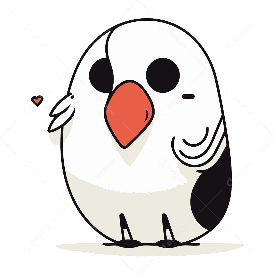 Pinguim de Desenho Animado Ilustração Vetor EPS