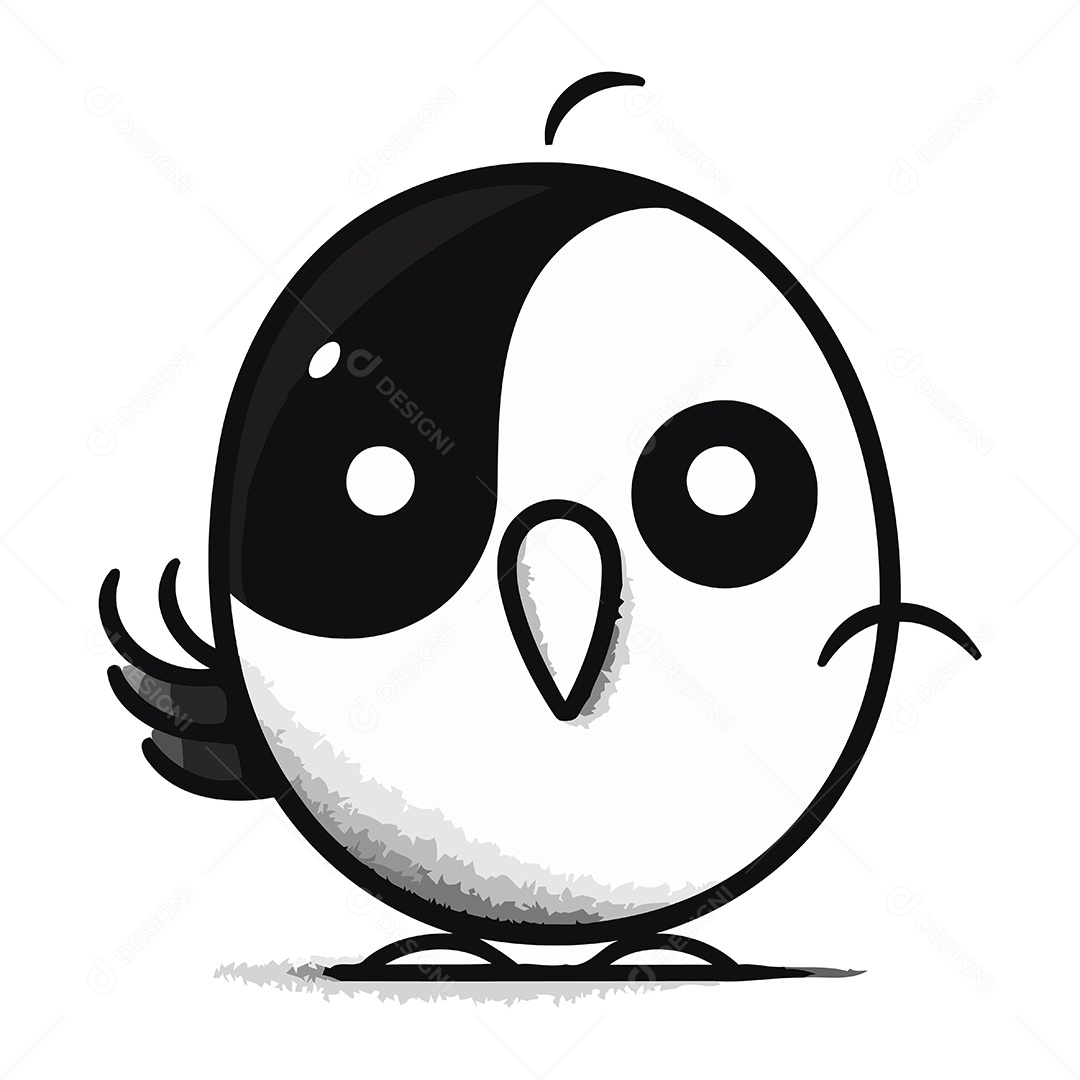 Pinguim de Desenho Animado Ilustração Vetor EPS