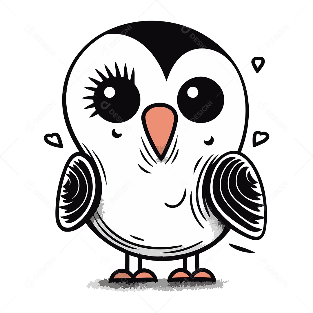 Coruja de Desenho Animado Ilustração Vetor EPS