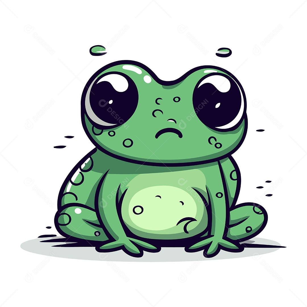 Sapo de Desenho Animado Ilustração Vetor EPS