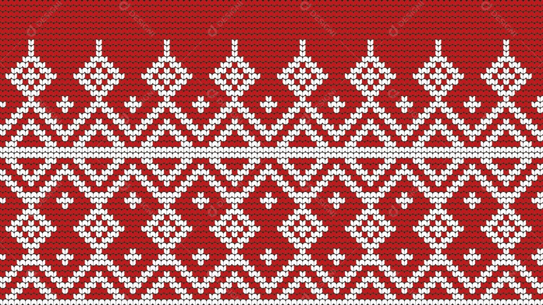 Ilustração Tricô Natalino Vetor EPS