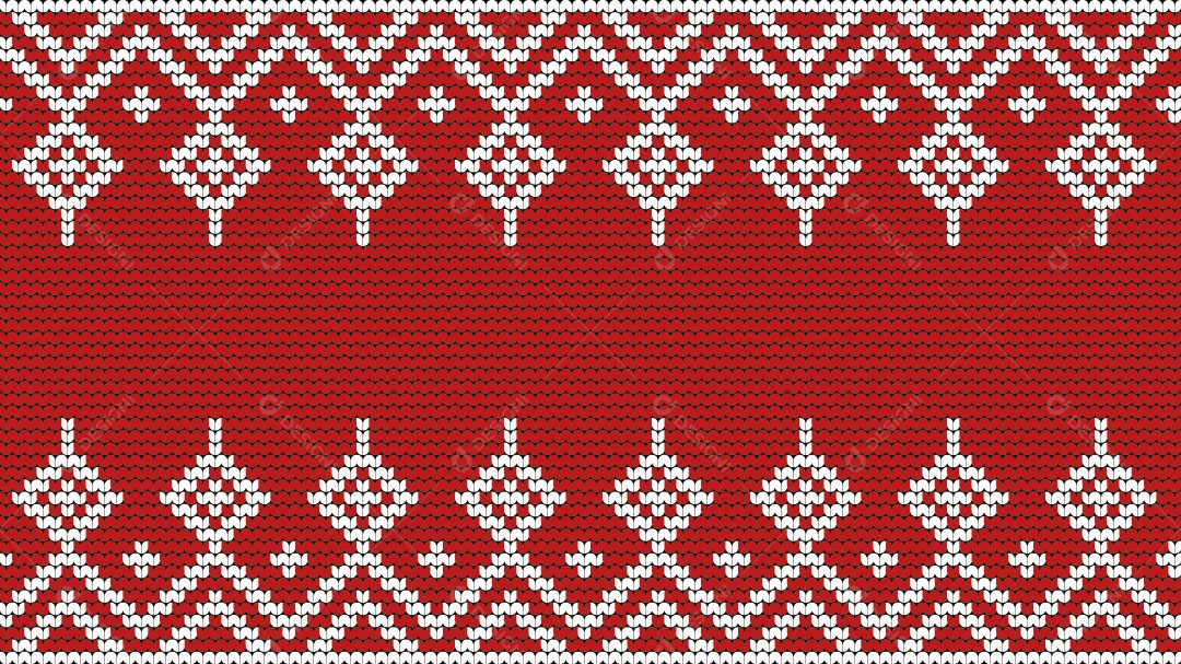 Ilustração Tricô Natalino Vetor EPS