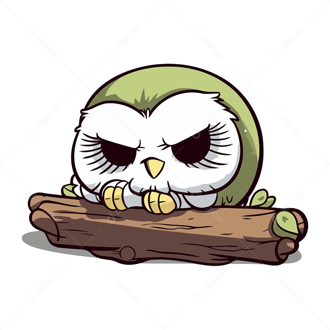 Coruja de Desenho Animado Ilustração Vetor EPS