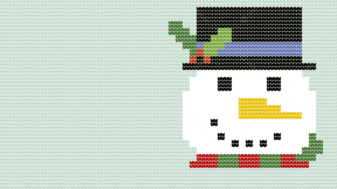 Tricô de Boneco de Neve Ilustração Vetor EPS