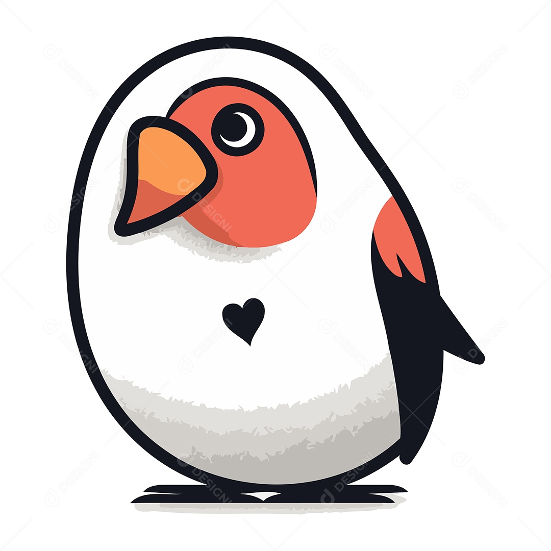 Pinguim de Desenho Animado Ilustração Vetor EPS