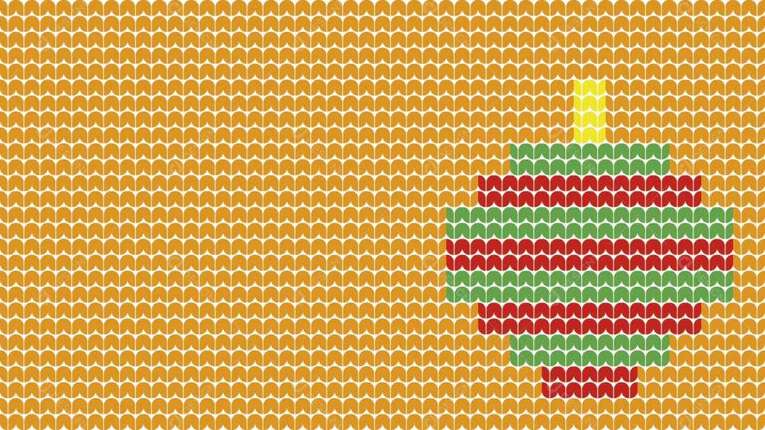 Tricô de Natal com Desenho Natalino Ilustração Vetor EPS