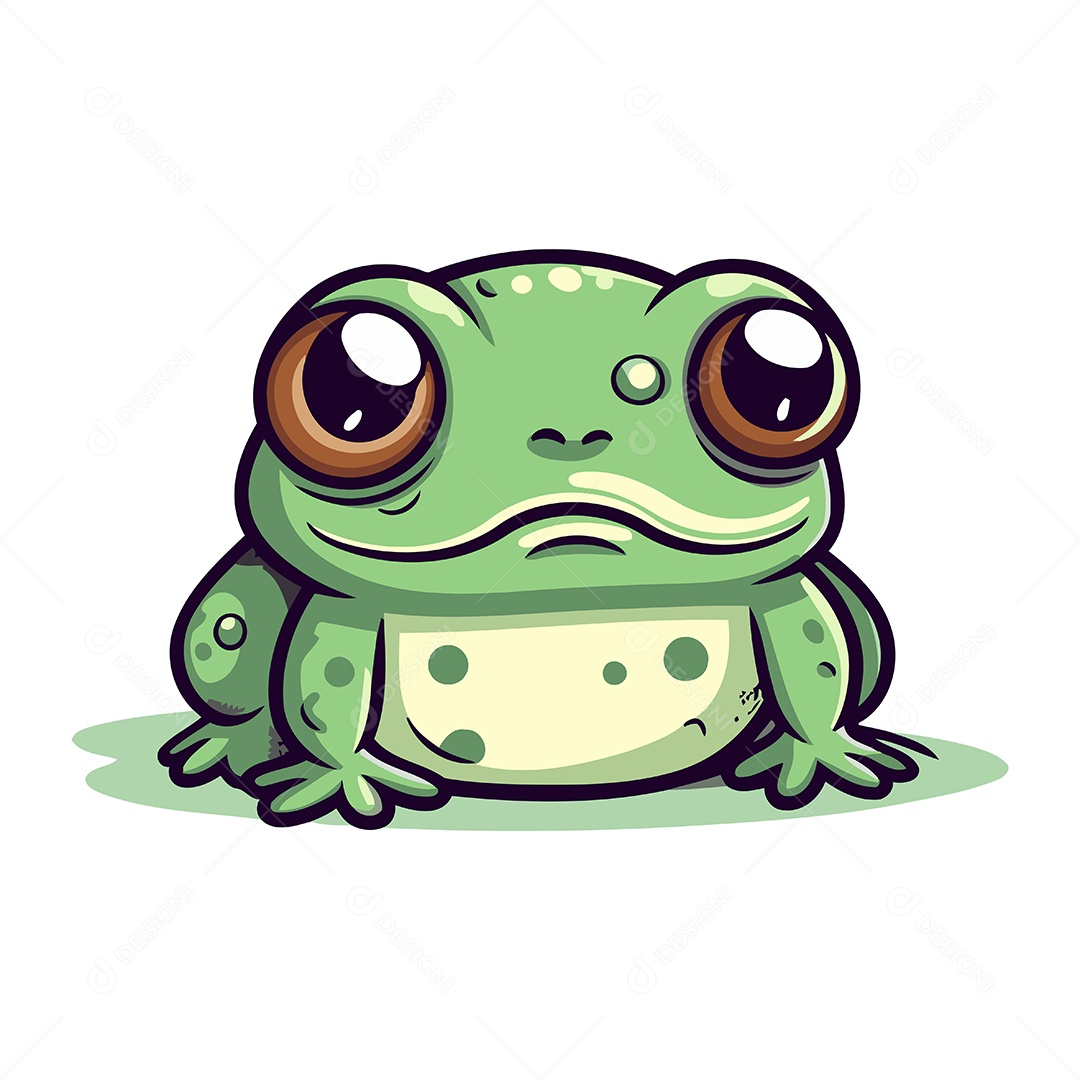 Sapo de Desenho Animado Ilustração Vetor EPS