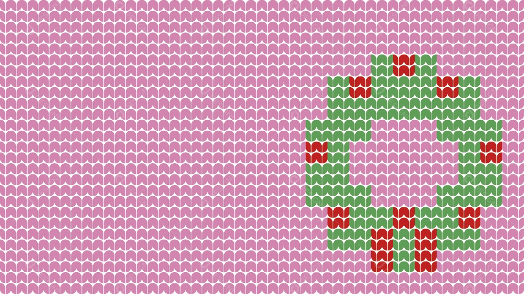 Tricô Guirlanda de Natal Ilustração Vetor EPS