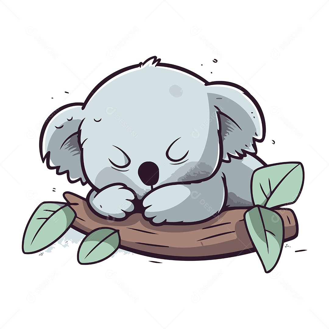 Coala de Desenho Animado Ilustração Vetor EPS