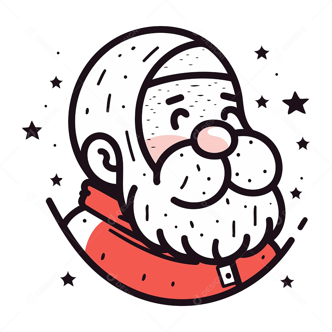 Papai Noel de Desenho Animado Ilustração Vetor EPS