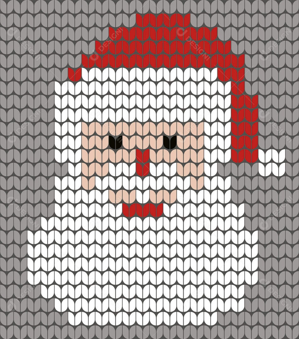 Tricô do Rosto do Papai Noel Ilustração Vetor EPS