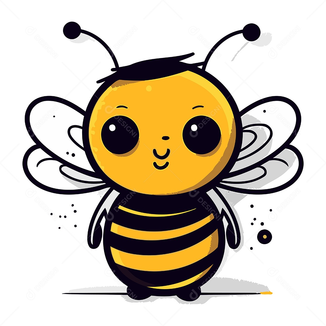 Abelha de Desenho Animado Ilustração Vetor EPS