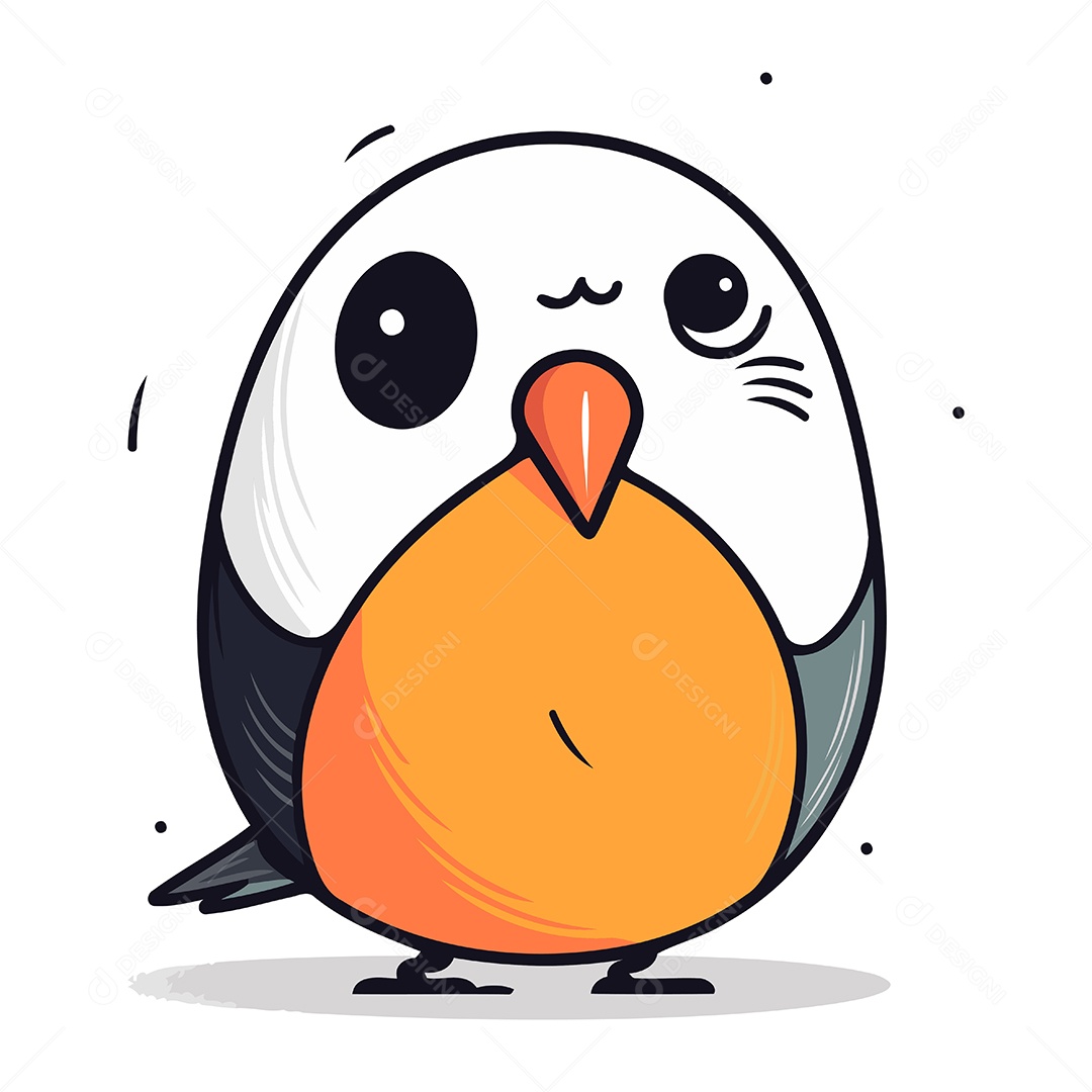 Pinguim de Desenho Animado Ilustração Vetor EPS