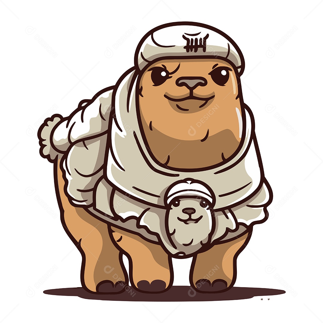 Mascote de Boné Desenho Animado Ilustração Vetor EPS