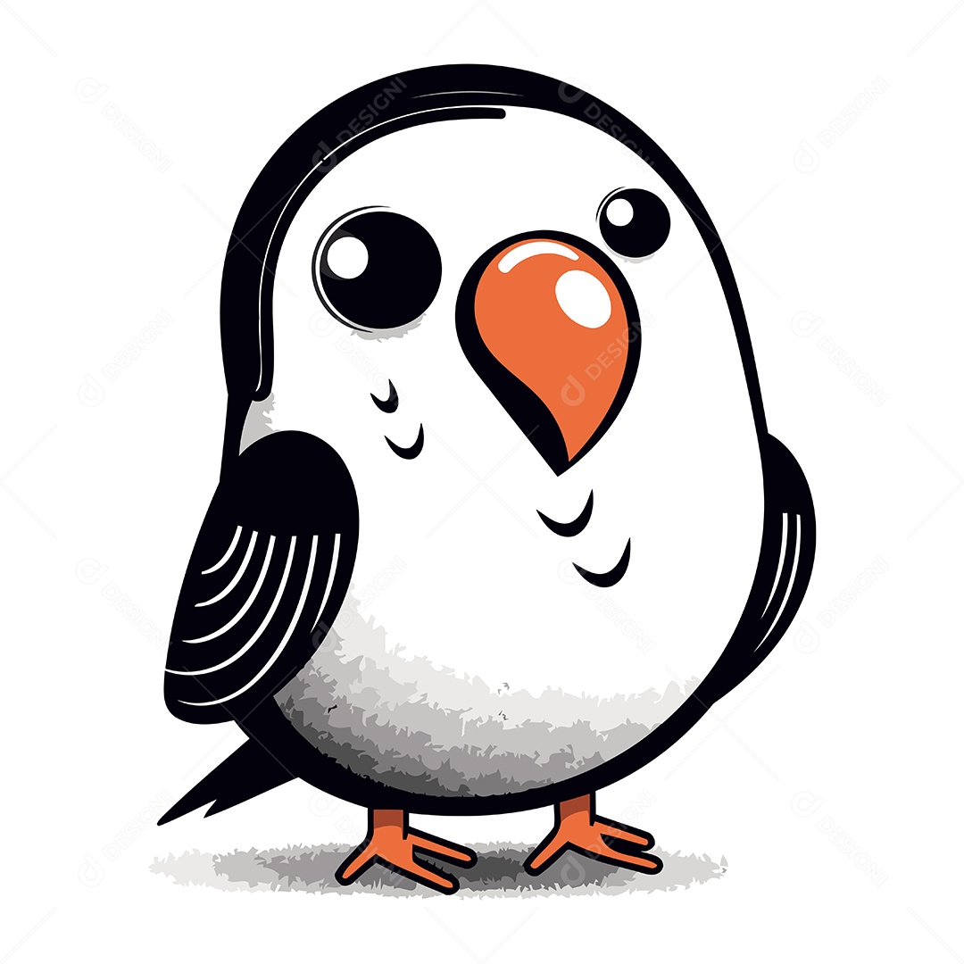 Pinguim de Desenho Animado Ilustração Vetor EPS