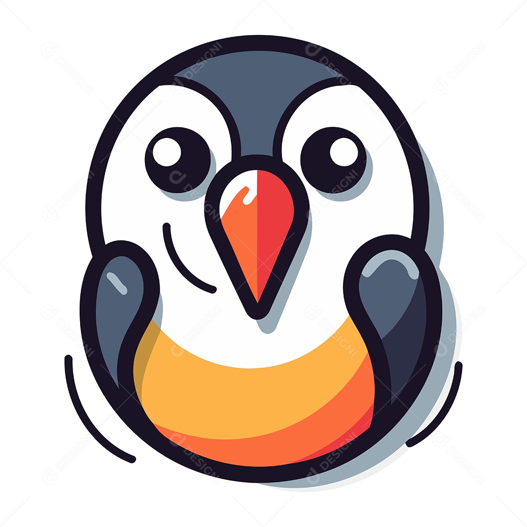 Pinguim de Desenho Animado Ilustração Vetor EPS