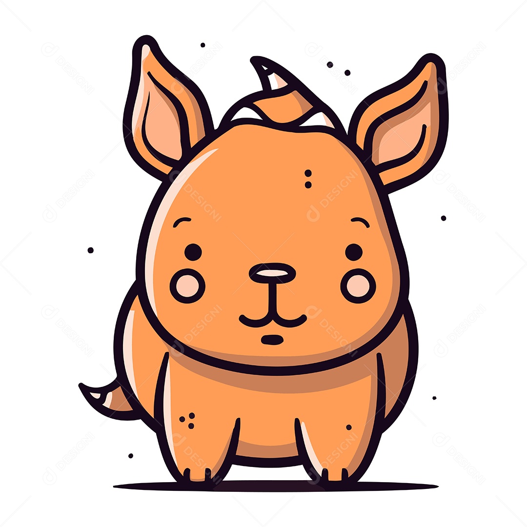 Cachorro de Desenho Animado Ilustração Vetor EPS