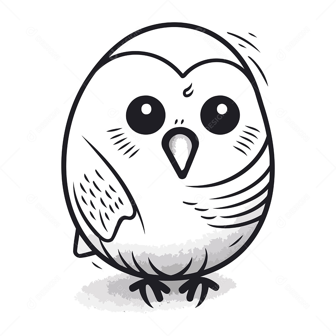 Coruja de Desenho Animado Ilustração Vetor EPS