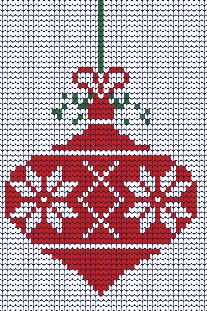 Tricô de Vaso Decorativo de Natal Ilustração Vetor EPS