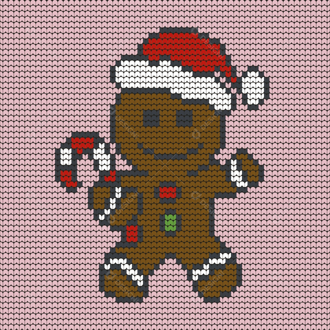 Tricô de Biscoito de Natal Ilustração Vetor EPS