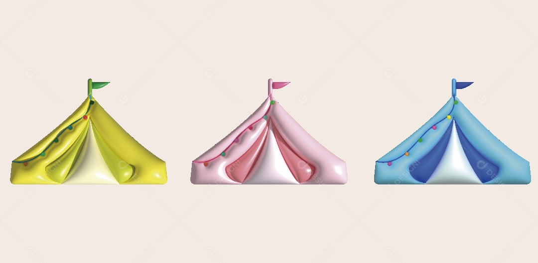 Barraca Ilustração 3D Vetor EPS