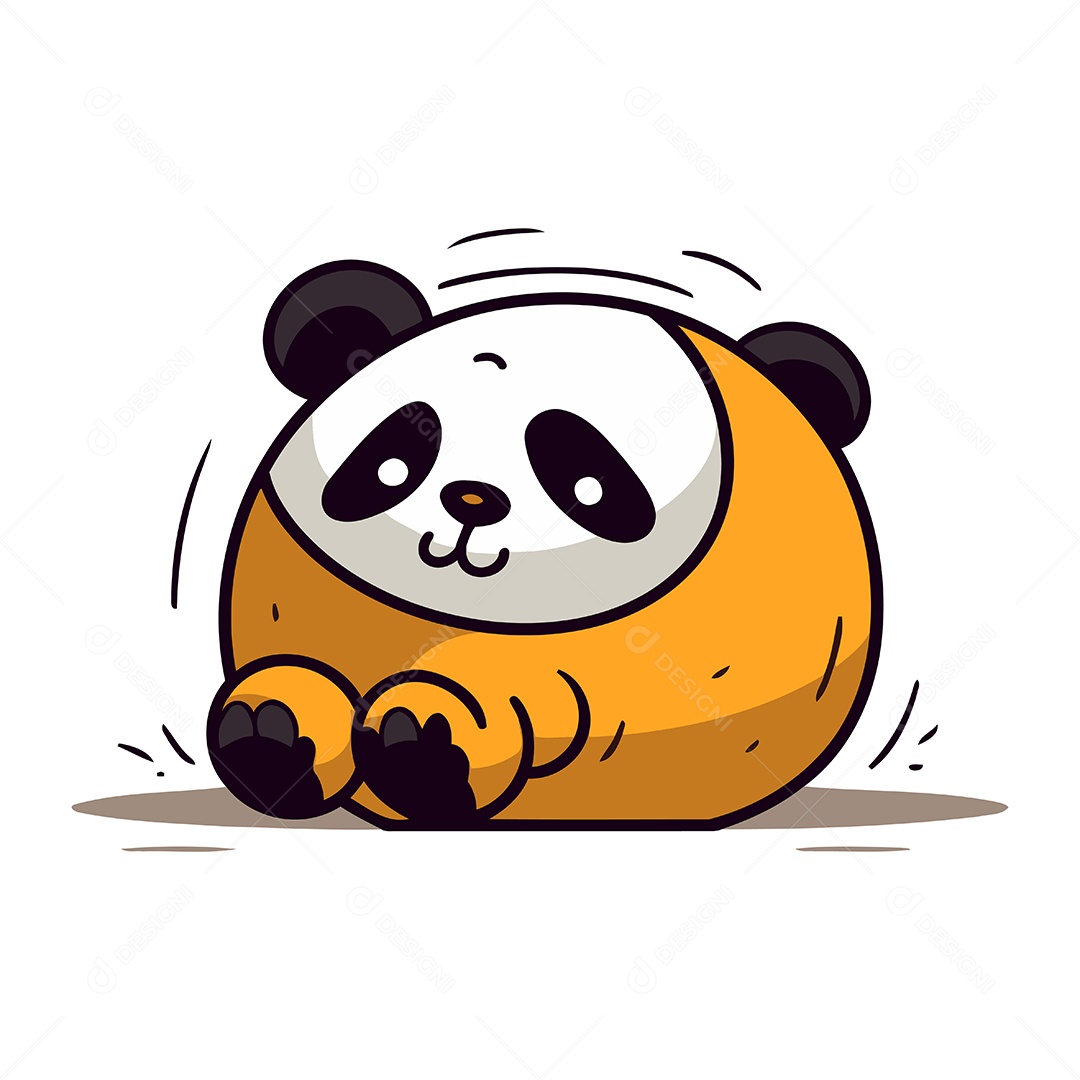 Panda de Desenho Animado Ilustração Vetor EPS