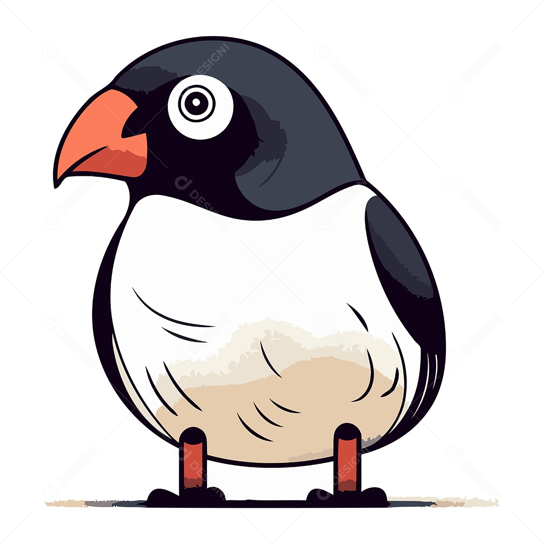 Pinguim de Desenho Animado Ilustração Vetor EPS