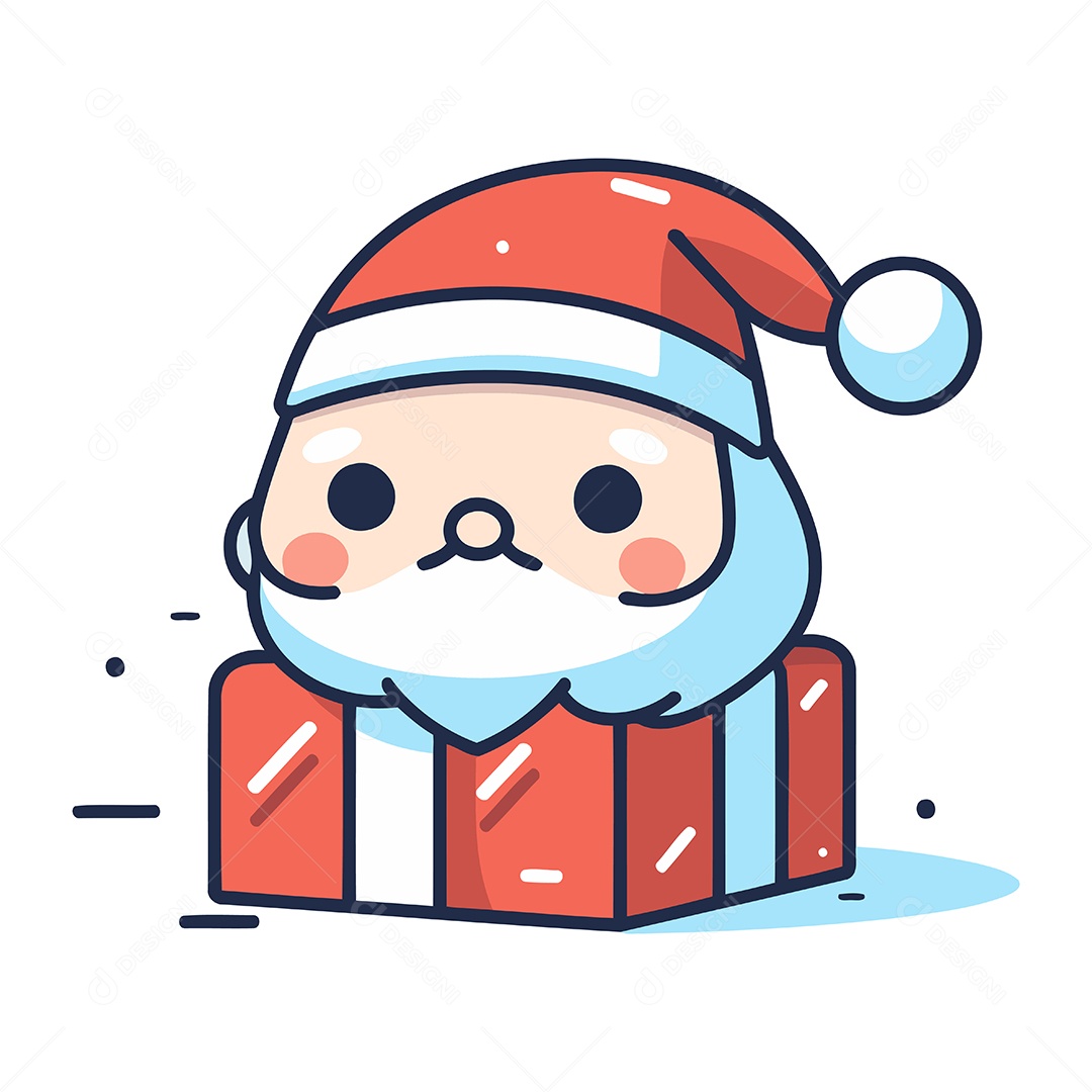 Papai Noel de Desenho Animado Ilustração Vetor EPS