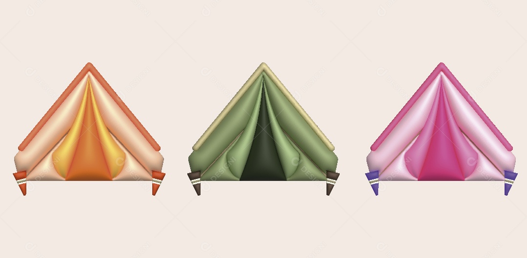 Barraca Ilustração 3D Vetor EPS