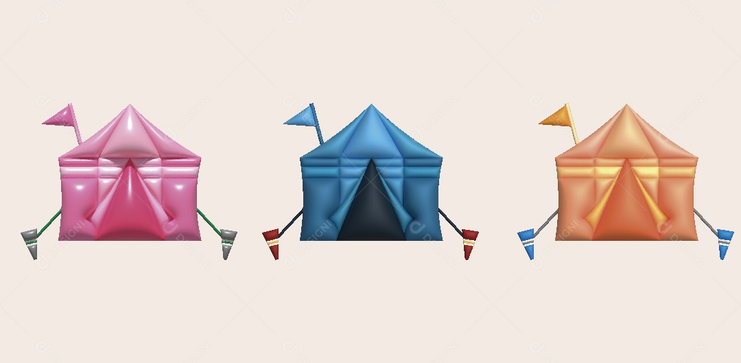 Barraca Ilustração 3D Vetor EPS