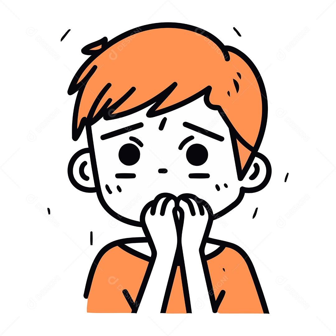 Menino Ruivo de Desenho Animado Ilustração Vetor EPS