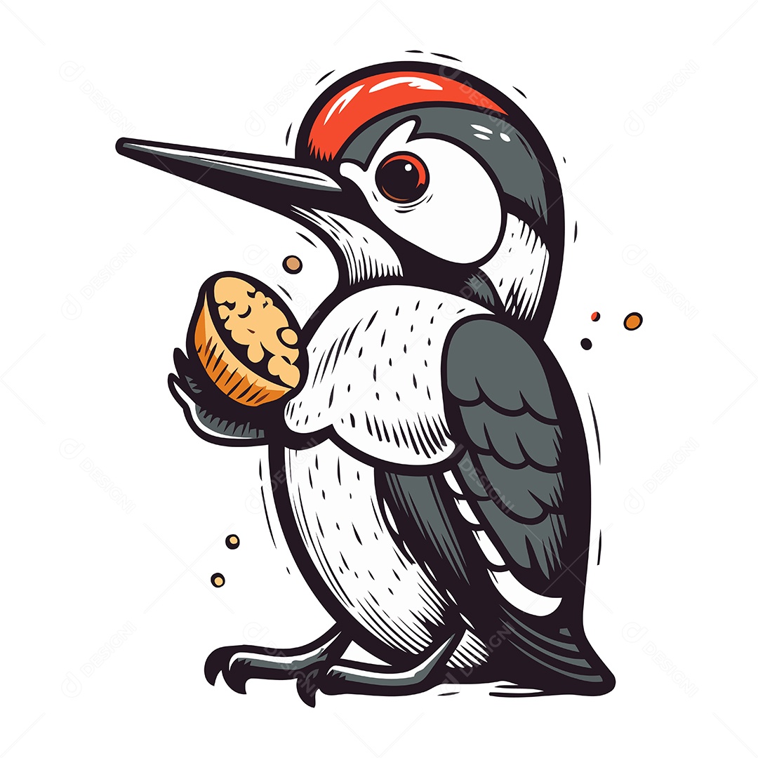 Pica Pau de Desenho Animado Ilustração Vetor EPS