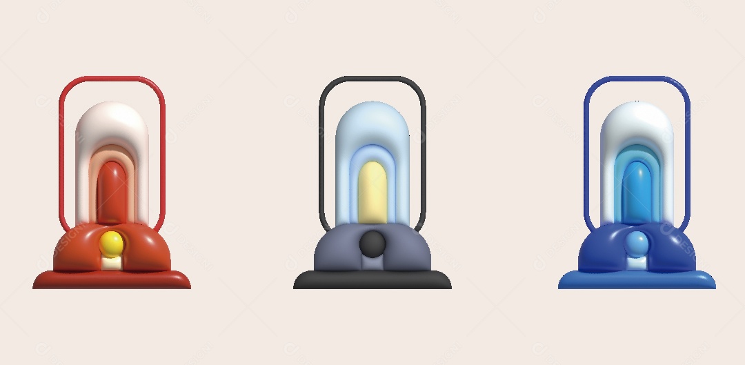 Lamparina de Acampamento Ilustração 3D Vetor EPS