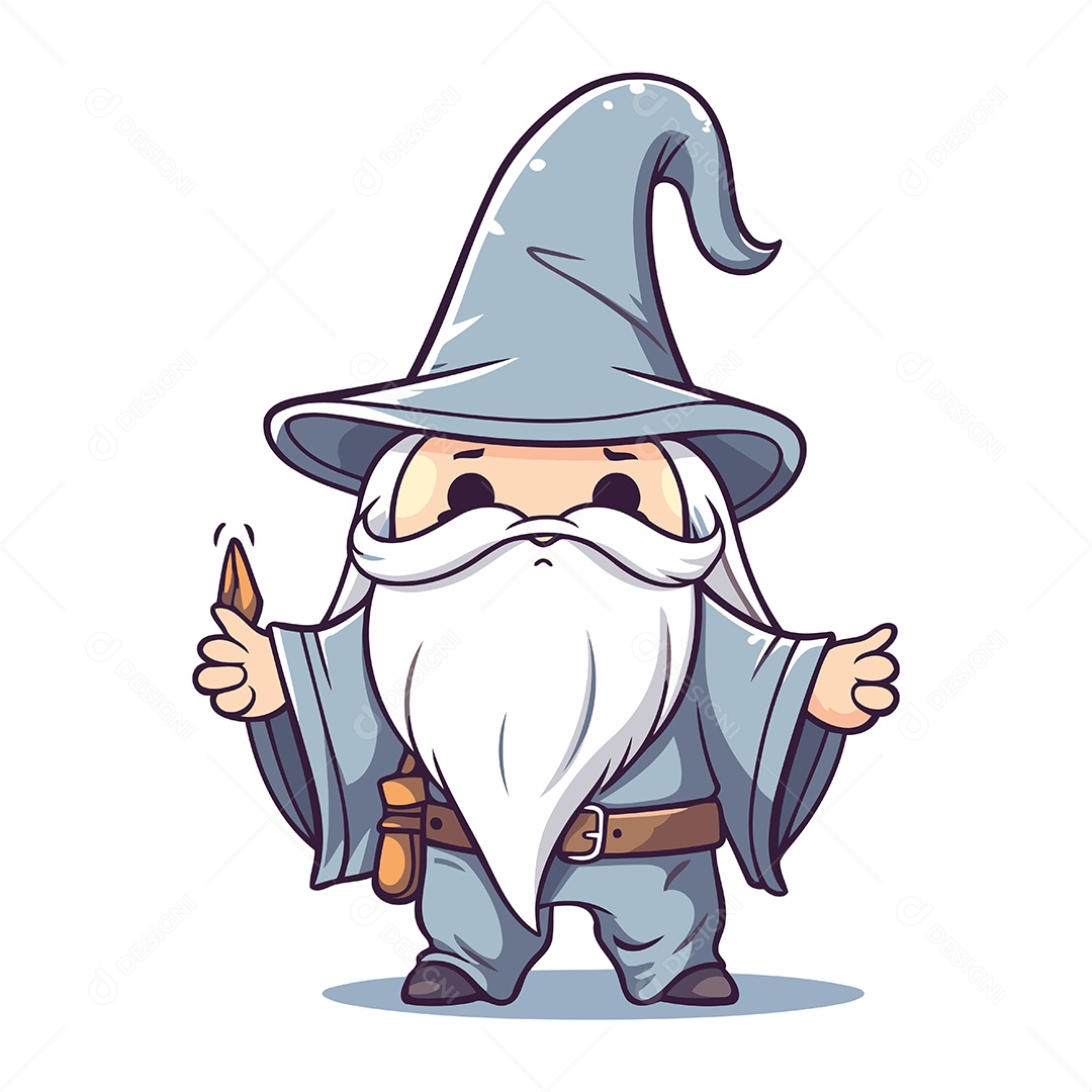 Mago de Desenho Animado Ilustração Vetor EPS