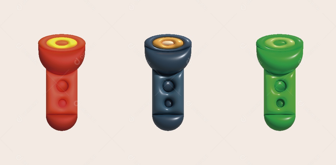 Lanterna Ilustração 3D Vetor EPS