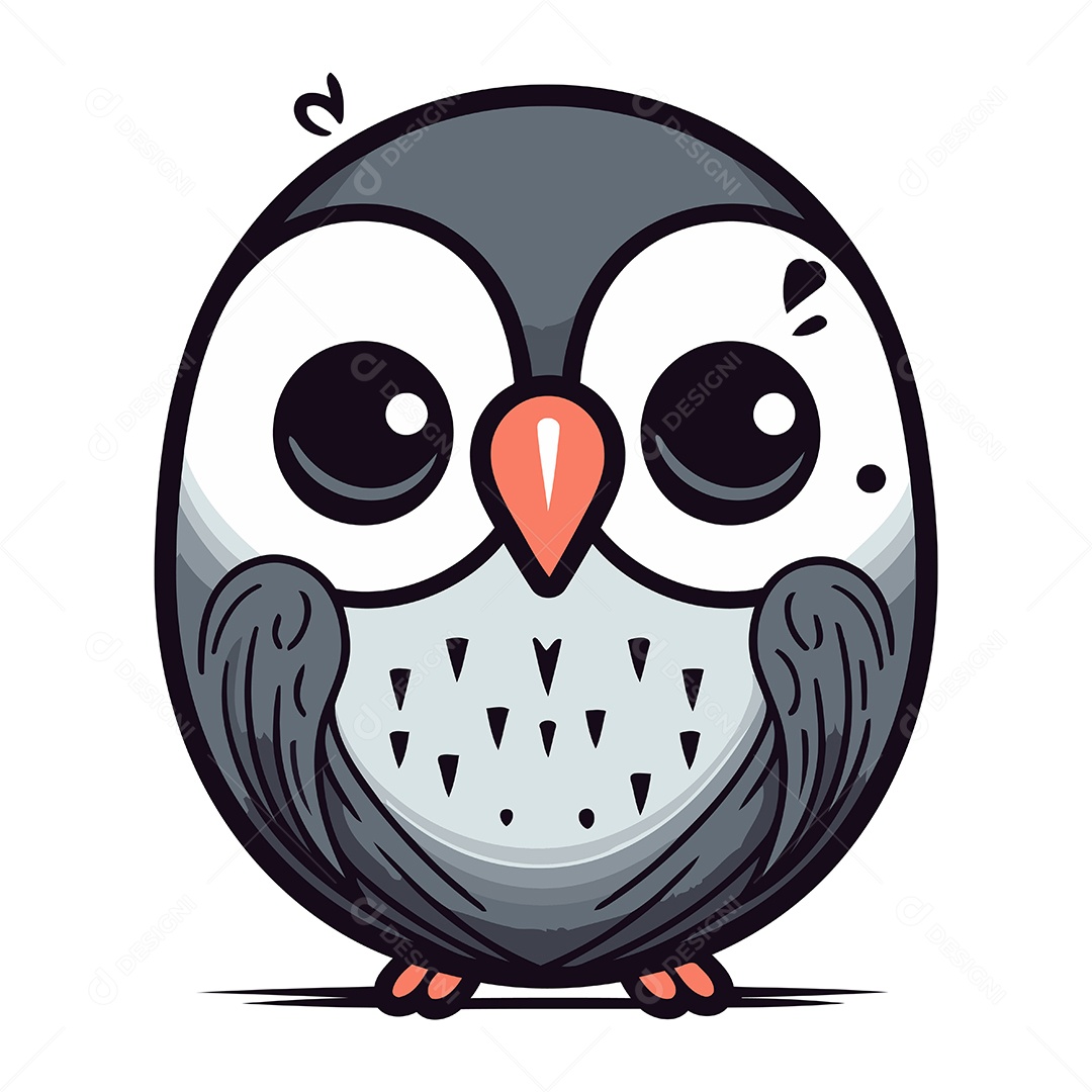 Coruja de Desenho Animado Ilustração Vetor EPS