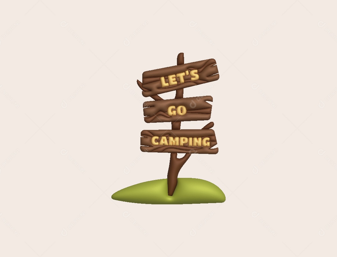 Placa de Indicação de Caminho Ilustração 3D Vetor EPS