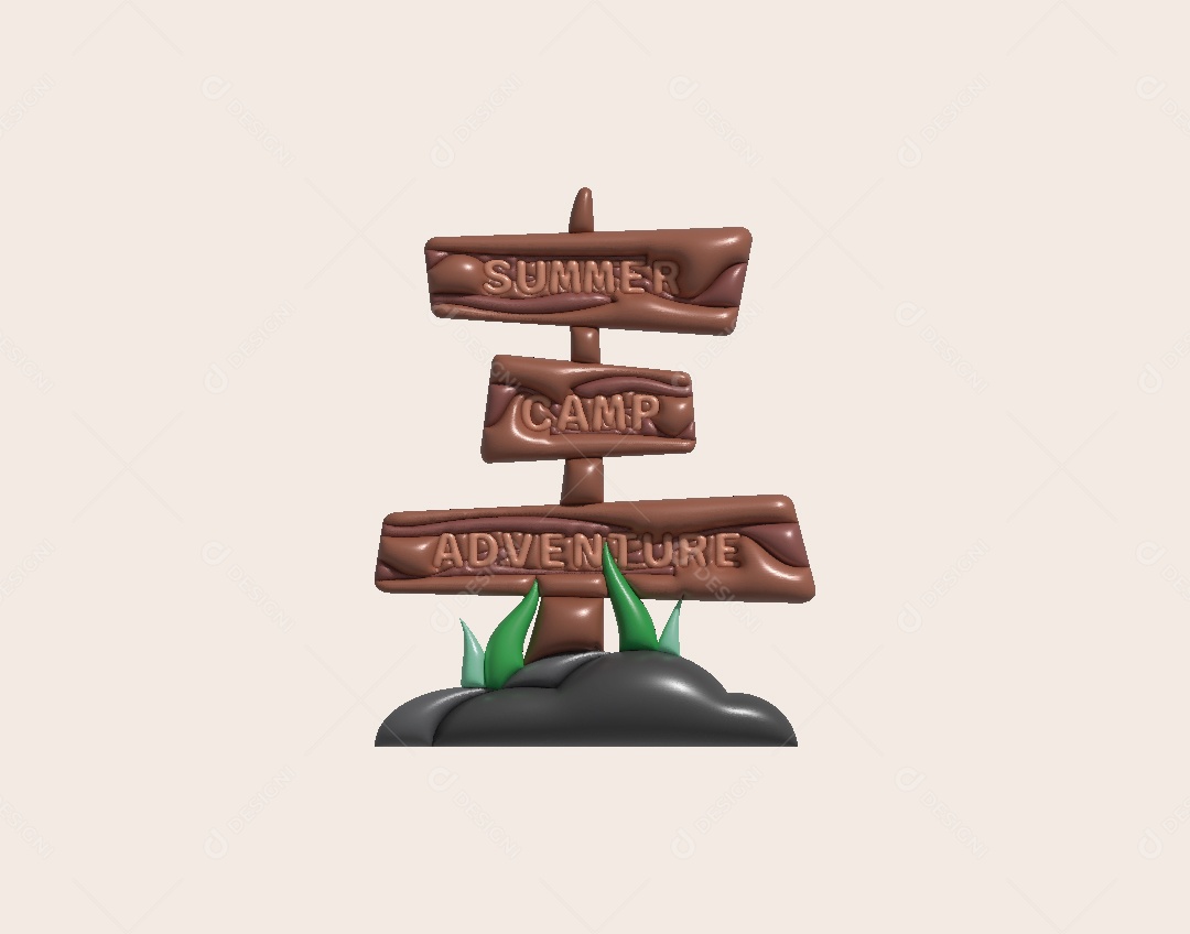 Placa de Indicação Ilustração 3D Vetor EPS