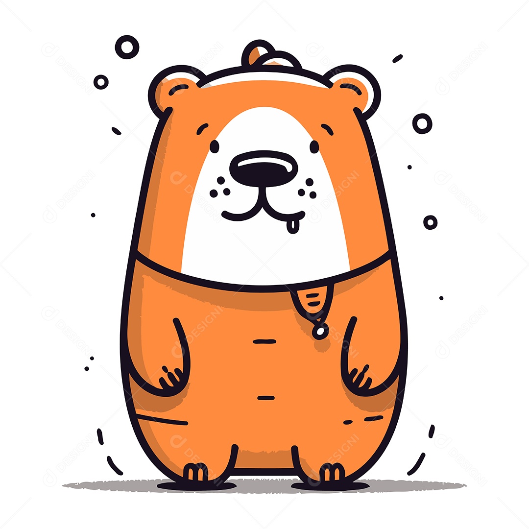 Castor de Desenho Animado Ilustração Vetor EPS