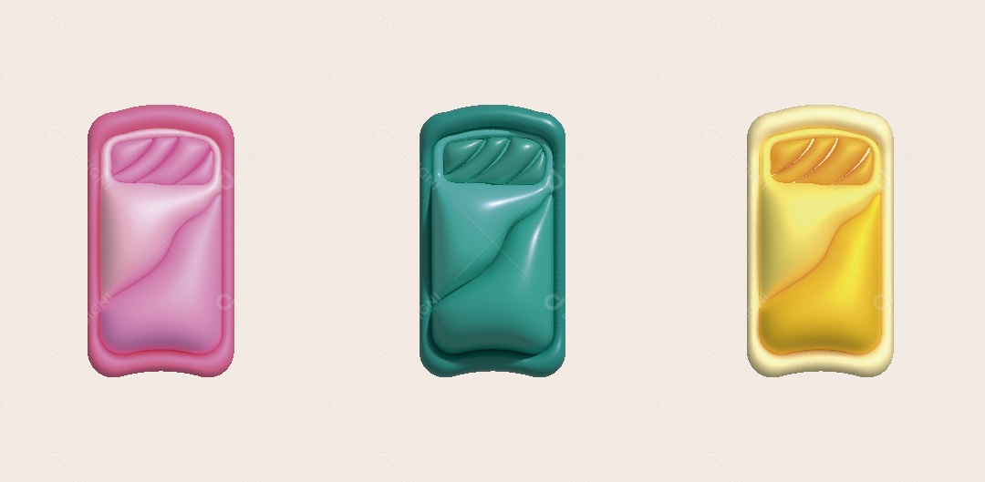 Saco de Dormir Ilustração 3D Vetor EPS