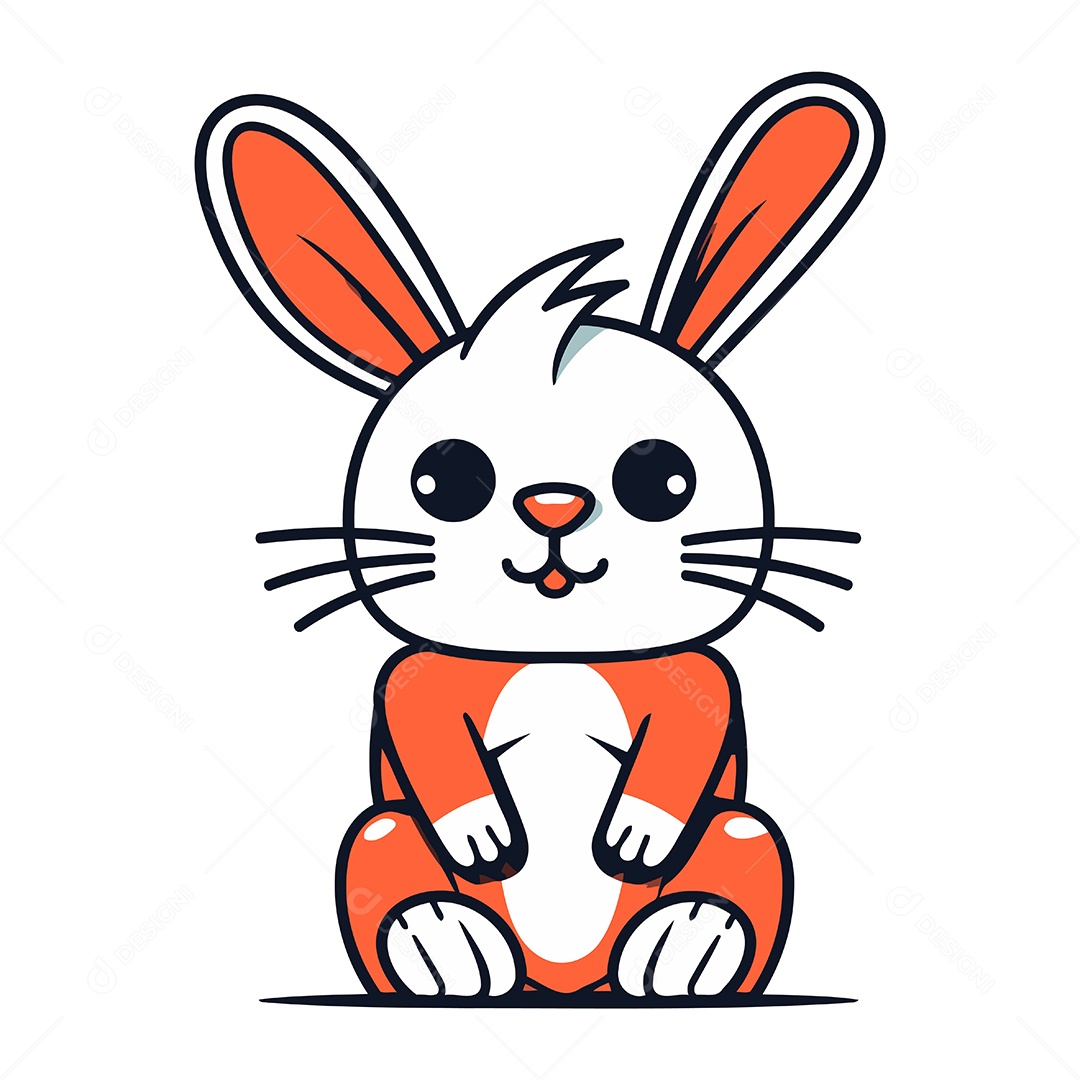 Coelho de Desenho Animado Ilustração Vetor EPS