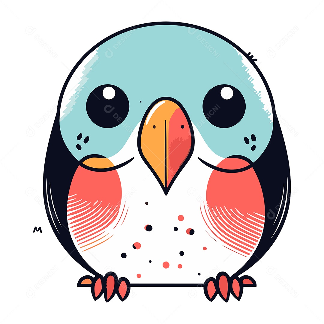 Pinguim de Desenho Animado Ilustração Vetor EPS