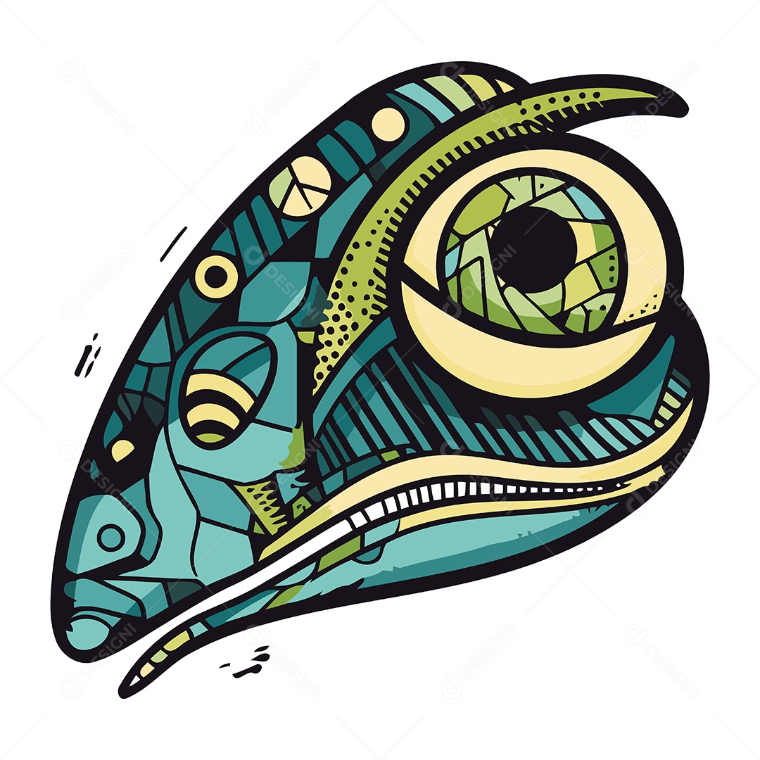 Signo do zodíaco Peixe de Desenho Animado Ilustração Vetor EPS